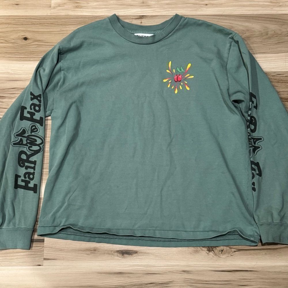 Cherry LA Fair Fax Long Sleeve Shirt Green Women’s Large
